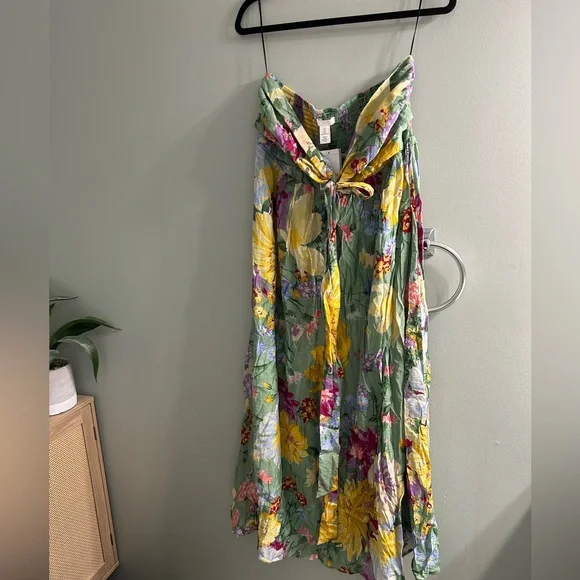 NWT H&M halter cut out floral dress vacation wear - Picture 8 of 10